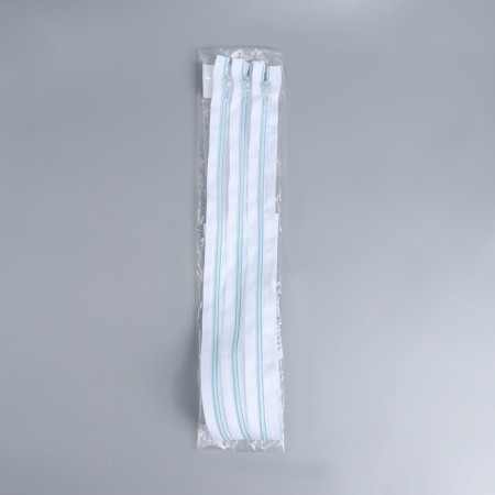 Lightning "Spiral", No. 5, detachable, automatic lock, 70 cm, white/blue color-2