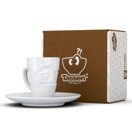 Coffee cup with a saucer TASSEN Impish, 80 ml, white color-2
