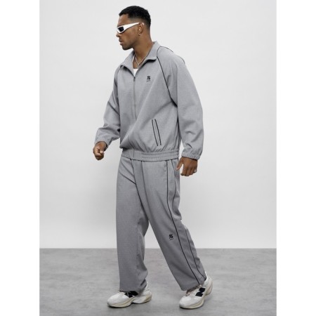 Male tracksuit, size 56, gray color-20