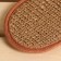 A washcloth from nettles (rami), oval with cotton, 14.5x9.7 cm
