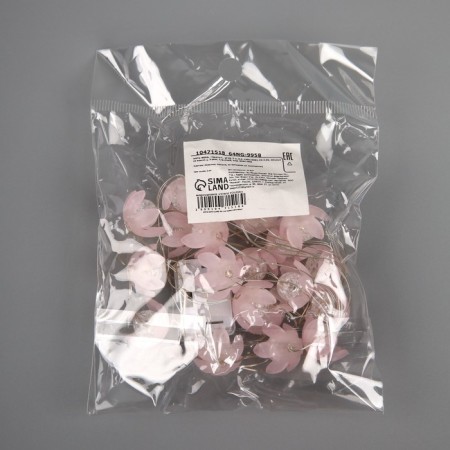 Thread Rosa, "Flowers", IP20, 2 m, N.S. LED (1608) -20-4.6V, AG13X3 (in the set), 3 dir, glow warm white-6