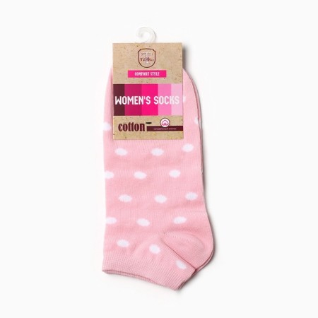 Women's socks shortened "peas", pink color, rr 23-25-2