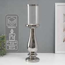 Ceramics candlestick, glass for 1 candle 