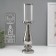 Ceramics candlestick, glass for 1 candle "Avanti" d = 8 cm silver 10x10x40.5 cm