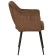 Stool "Berta", color velor Tenerife Chocolate / Metal black