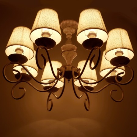 Jema chandelier 8x40W E14 Patinated gold 68x68x65 cm Bayerlux-2