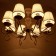 Jema chandelier 8x40W E14 Patinated gold 68x68x65 cm Bayerlux