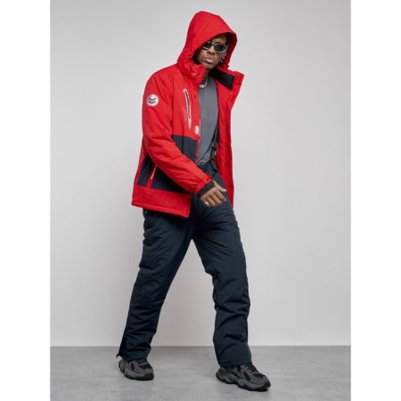 Ski costume men's winter, size 48, red color-21