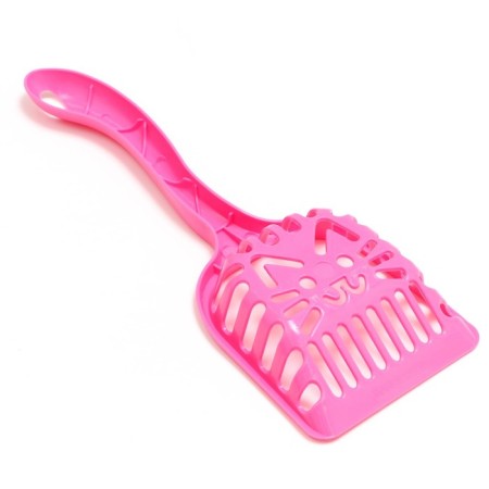 Figure scoop "Cat" with an ergonomic handle, 28 x 10 cm, pink-2