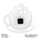Wall clock interior for the kitchen "Cup", silent, 31.5 x 30.5 cm, white with gold, aa