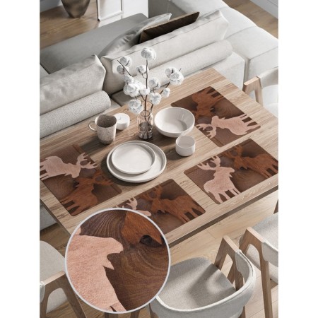 A set of napkins for setting the table "Pauls of moose", rectangular, rounded edges, size 30x46 cm, 4 pcs-1