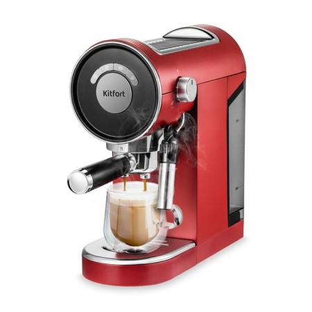 Coffee maker KitFort KT-783-3, 1150-1360 W, 20 bar, cord length 0.6 m, red
