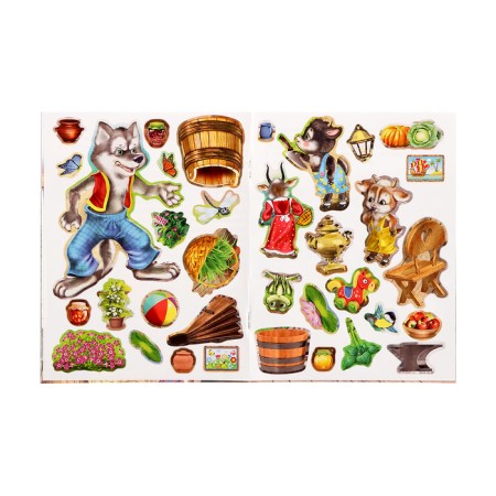 Tales with stickers "Wolf and seven goats"-2