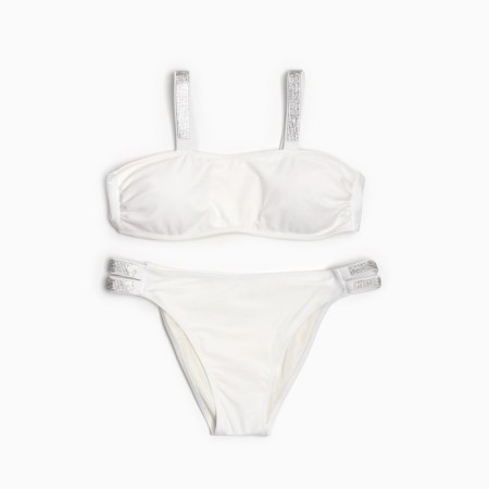 Separate Minaku swimsuit with rhinestones color white, size 44-6