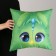 Square pillow "Dracos", green