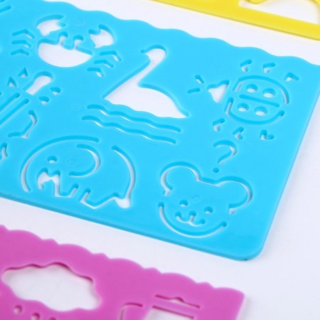 The “Figures” stencil, set 4 pcs., Size 1 pc. - 6.5 × 14 × 0.1 cm, color mix-1