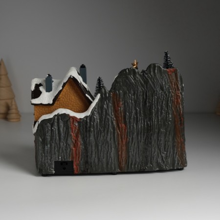 Souvenir plastic light "Christmas eve" is spinning 23x15x18 cm-4