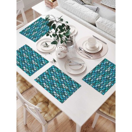 Set of napkins for setting the table "Kosyak Pisces", rectangular, size 32x46 cm, 4 pcs