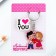 Gift set “Love is you”, icon + keychain, 6.8 x 10.5 cm.
