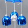 Wind Music Metal "Peacock" from the evil eye 7 bells 52x6 cm
