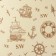 The bathroom curtain "Ships", 180 × 180 cm, polyethylene, color ocher