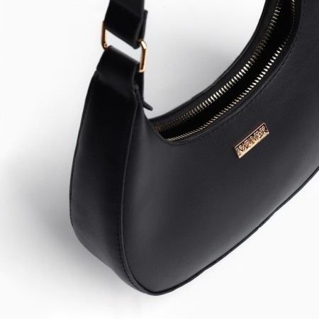 Women's bag made of artificial leather, 22x23x6 cm, black-9