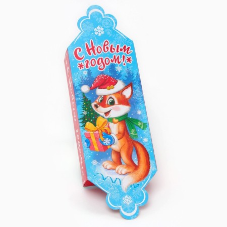 Gift box New Year's fox 22 (35.8) x 11.2 x 5.5 cm