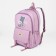School backpack from textiles on lightning, 3 pockets, lilac color