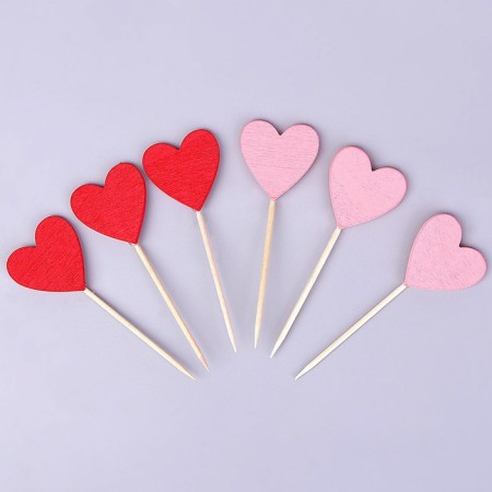 Hearts of heart, set 6 pcs, color mix-1