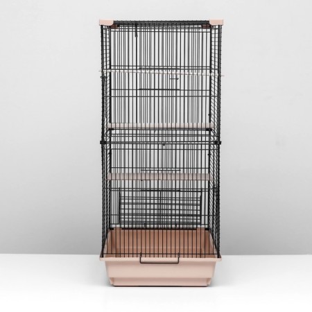 Cage for chinchilla "Pijon" No. 10, collapsible, 58 x 40 x 88, beige-2