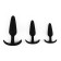 A set of anal traffic jams, cone, 3 pieces, Soft silicone, D = 19; 24; 31 mm, black