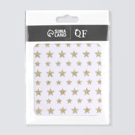 Nail stickers 10*8cm stars gold with a globe substrate qf-1