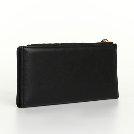 Women's wallet on magnets, black color-1