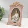 Photo frame Polystone 10x15 cm "Royal flowers" pink 22.5x14.5x3 cm