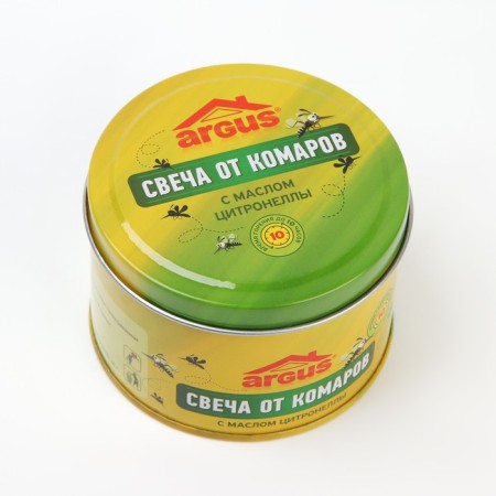 ARGUS Antimoscate Candle, with qitneella oil, a can of a lid, 80 g-2