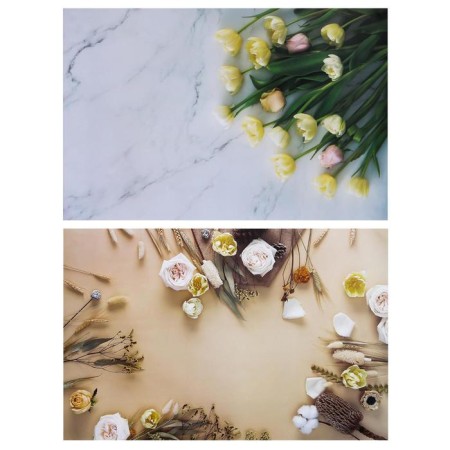 Photophone bilateral paper 300 gr "tulips and roses" 57x87 cm