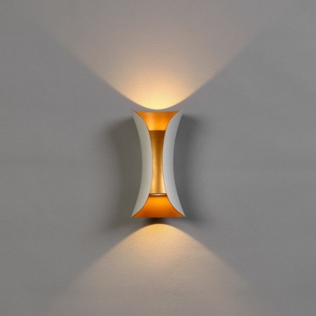 Facade lamp “Elegant”, FSD-035, 10 W, 3000K, 1 Ray, IP65, 220V, plast., White-gold. 10084-2