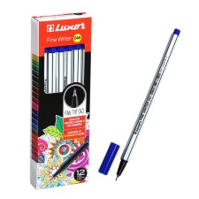 Capillary pen Luxor Fine Writer, node 0.8 mm, blue ink blue