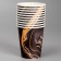 A single -single paper glass "marble", black, 250 ml