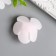 Decor for creativity "White rose with a bright pink middle" d = 3.5 cm