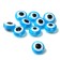 The bead "Eye" is flat, 1 × 1 × 0.6 cm, (set 10 pcs.), Blue color