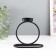 Summary metal per 1 candle "Ring" d = 4 cm black 11x6x11 cm