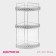 Corner regiment 3-tier shade, 23 × 23 × 56 cm, color chromium