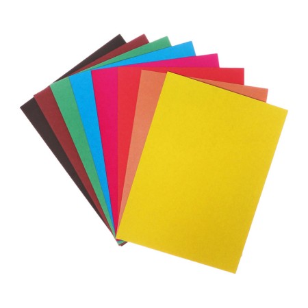 Cardboard of color A5, 8 sheets, 8 colors "Sunflower", Non -merciful, 220 g/m2, in the folder-3
