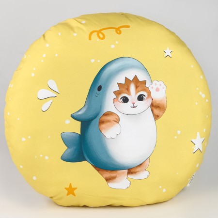 Pillow "Kit in a shark costume"-2
