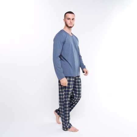 Kit (longshit, trousers) male, dark blue color, size 58-5