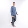 Kit (longshit, trousers) male, dark blue color, size 58
