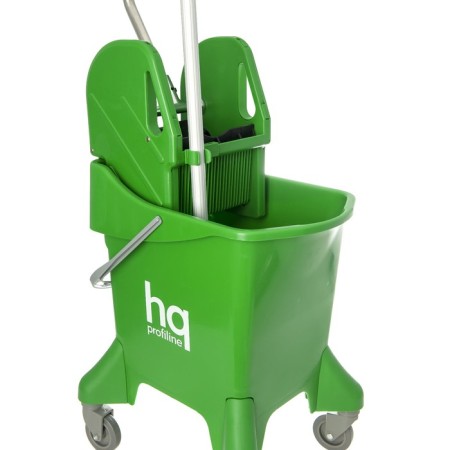 A bucket on wheels with universal spin, 31 l, green color-1