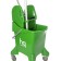 A bucket on wheels with universal spin, 31 l, green color
