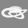 Ceiling chandelier Mantra Planet, Led, 1800lm, 3000k, 120 mm, white color